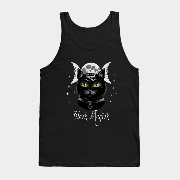 Black Magick - Black Magic Cat Tank Top by TheGhoulishGarb